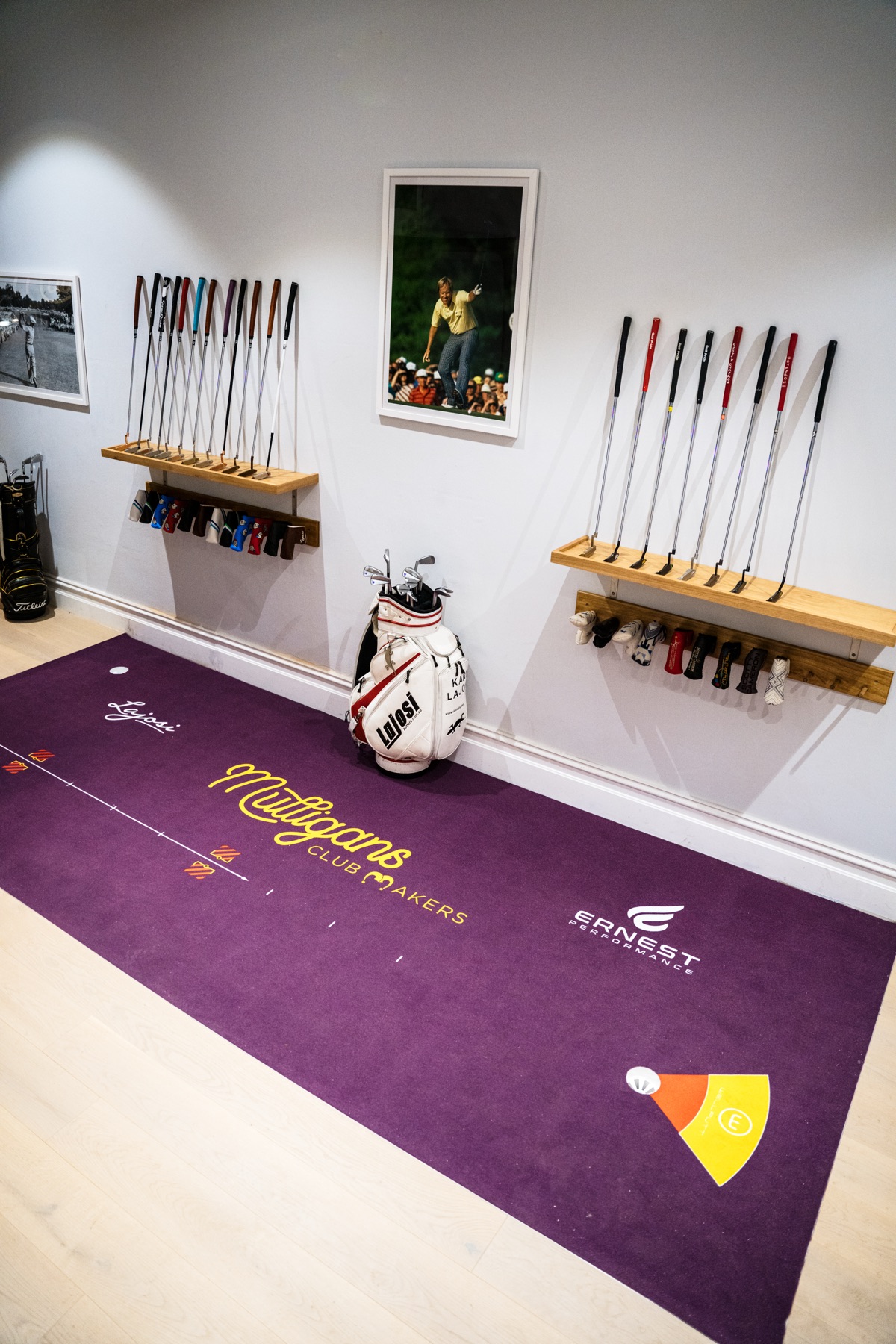 Club wall with irons